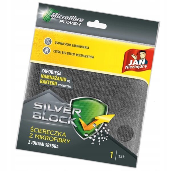 Ściereczka z mikrofibry z jonami srebra Silver Block 32 x 32 cm- Jan Niezbędny