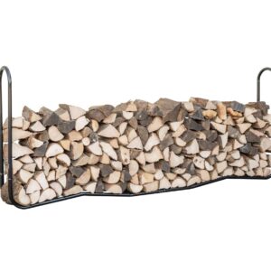 ShelterLogic Stalowy stojak na drewno opałowe Czarny 25x244x99cm