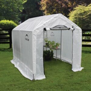 ShelterLogic Szklarnia foliowa z półkami biała 240x180 cm