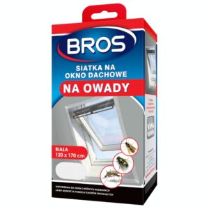Siatka na okno dachowe 120 x70 cm na komary muchy biała - Bros