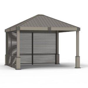 Sojag Pawilon aluminiowy Nanda 1212 ze ścianą boczną Szampan 363x363x313cm