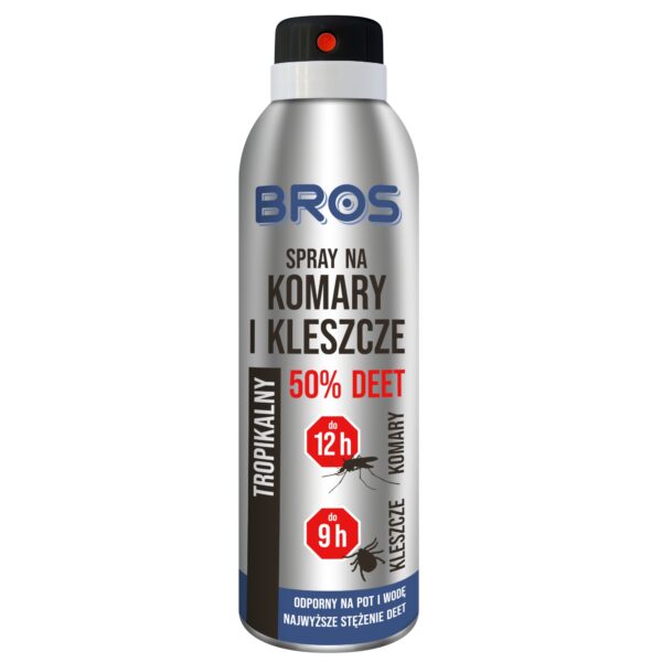 Spray na komary i kleszcze 50% Deet 180 ml - Bros
