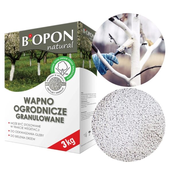 Wapno ogrodnicze granulowane 3kg - Biopon