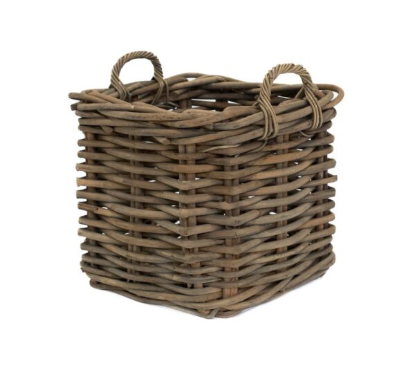 Westmann Rattanowy kosz na drewno opałowe Vida L Brązowy 50x50x45cm