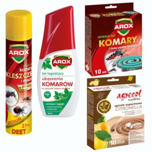 Zestaw preparatów na komary i kleszcze do ogrodu