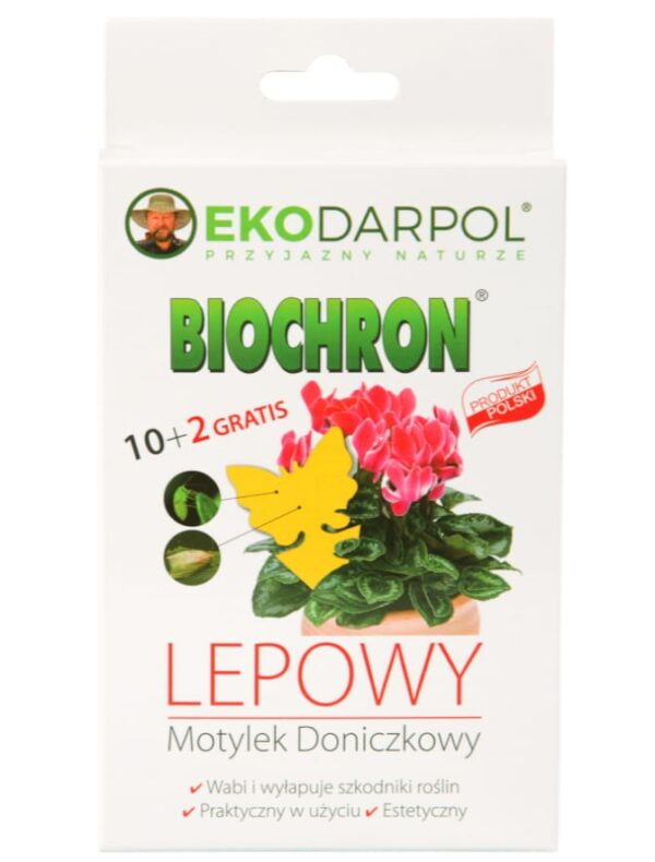 Ż&oacute;łte tablice lepowe do doniczki 10 szt + 2 szt GRATIS Biochron