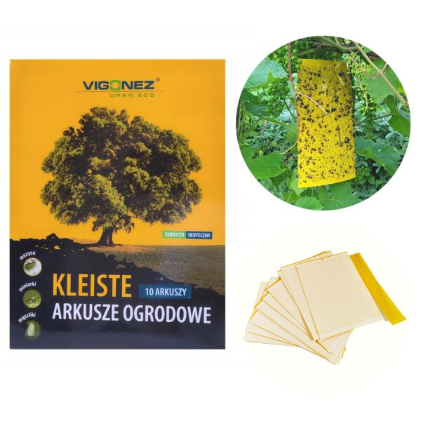 Ż&oacute;łty LEP na ziemi&oacute;rki i mszyce DUŻY FORMAT do ogrodu 10 szt. - Vigonez